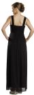 Ruched Twist Knot Bust Long Formal Evening Dress back in Black